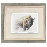 Bison Study Signed Limited Edition Print by Robert Bateman