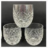 Set of Six Elegant Waterford Powerscourt Crystal Lowball Glasses / Waterford Crystal Old Fashion Powerscourt