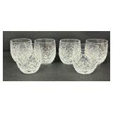Set of Six Elegant Waterford Powerscourt Crystal Lowball Glasses / Waterford Crystal Old Fashion Powerscourt