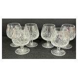 (6) Waterford Crystal Lismore Brandy Balloon Glasses / Waterford Crystal Lismore Brandy Snifters