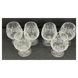 (6) Waterford Crystal Lismore Brandy Balloon Glasses / Waterford Crystal Lismore Brandy Snifters
