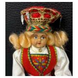 Vintage Dolls including a Norwegian Hardinger Folk Art Doll by Hilda S. Ege