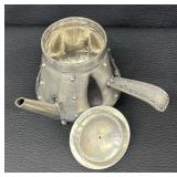 Vintage Handcrafted Pewter S. Borg Brutalist Tea Service