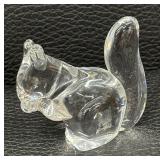 Hadeland Norway Art Glass Squirrel Figurine / Hadeland Glassworks of Norway Large Glass Squirrel Figurine