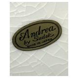 Andrea by Sadek Blue and Cream Floral Design Ginger / Canister Jar