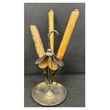 Vintage Silver Plated Cigar Holder / Toothpick Holder