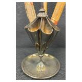 Vintage Silver Plated Cigar Holder / Toothpick Holder