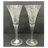 Pair of Waterford Millennium Collection Toasting Flutes Love Design
