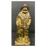 Vintage Solid Brass Old Salt Fisherman Figurine