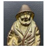 Vintage Solid Brass Old Salt Fisherman Figurine