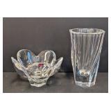 Orrefors Crystal Bowl and Vase