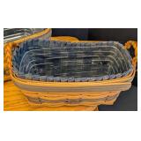 Longaberger Picnic Basket and Blue Woven Baskets