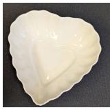 Pair of Small Belleek Heart Bowls