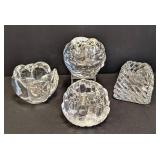Kosta Boda and Royal Copenhagen Crystal Votive Holders