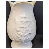 Pair of Miniature Belleek Porcelain Vases