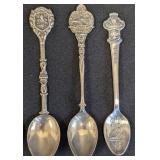 Assorted Vintage Silver Plated Souvenir Spoons