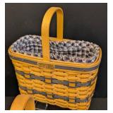 Three Blue and White Longaberger Baskets