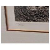 Framed St Louis Street Etching by Jack R. Miller