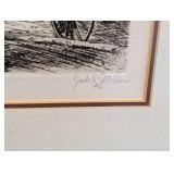 Framed St Louis Street Etching by Jack R. Miller