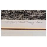 Framed St Louis Street Etching by Jack R. Miller