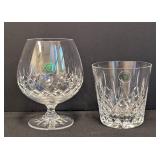 Galloway Crystal Snifter and Rocks Glasses