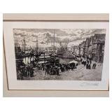 Framed Vintage Etching by Halvard Storm