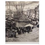 Framed Vintage Etching by Halvard Storm