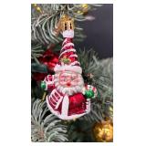 Festive Christopher Radko Faux Christmas Tree Adorned with Christopher Radio Ornaments