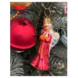 Festive Christopher Radko Faux Christmas Tree Adorned with Christopher Radio Ornaments