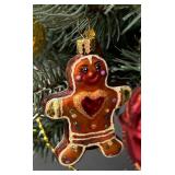 Festive Christopher Radko Faux Christmas Tree Adorned with Christopher Radio Ornaments