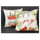 Two Festive Holiday Pillows