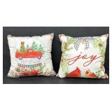 Two Festive Holiday Pillows
