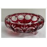 Nachtmann Bamberg Crystal Cut to Clear Footed Bowl