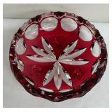 Nachtmann Bamberg Crystal Cut to Clear Footed Bowl