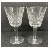 Pair of Waterford Crystal Alana Claret Stemware Glasses