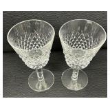Pair of Waterford Crystal Alana Claret Stemware Glasses