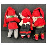 Three Norwegian Arne Hasle Nisse Dolls