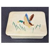 Vintage Stangl Pottery Mallard Duck Cigarette Box / Trinket Box