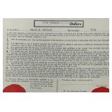 Framed Antique Sons of Norway 1929 Insurance Certificate