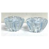 Pair of Orrefors Stella Candle Holders Designed by Sven Palmqvist