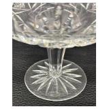 Brilliant Cut Crystal Compote Pedestal Candy Dish with Pinwheel Design