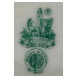 Belleek Open Sugar Bowls with Under Plates