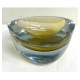 Stunning Signed Art Glass Modernist Sommerso Dish