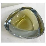 Stunning Signed Art Glass Modernist Sommerso Dish