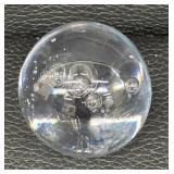 Beautiful Controlled Bubble Art Glass Paperweight by Sault