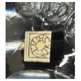 Beautiful Controlled Bubble Art Glass Paperweight by Sault