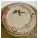 Lovely Ribbed Signed Pottery Vase