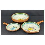 Vintage Stangl Pottery Country Garden Bowl and Skillets
