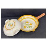 Vintage Stangl Pottery Tulip Platter, Bowl and Covered Skillet