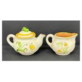 Vintage Stangl Pottery Tulip Creamer and Small Tea Pot
